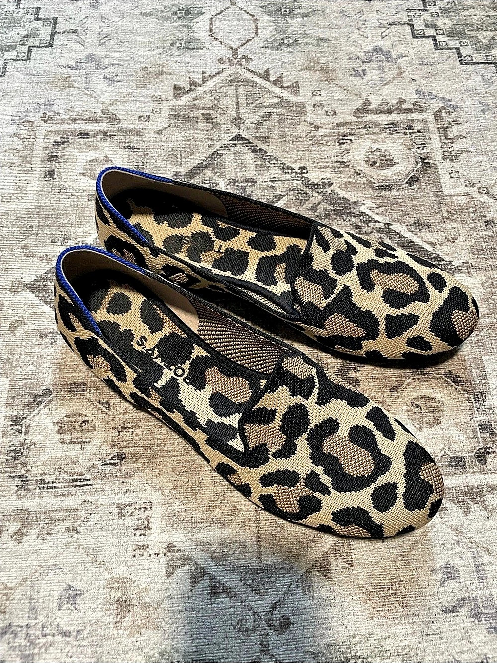 Rothy's The Loafer Leopard Print Flats Brown & Black US 10
